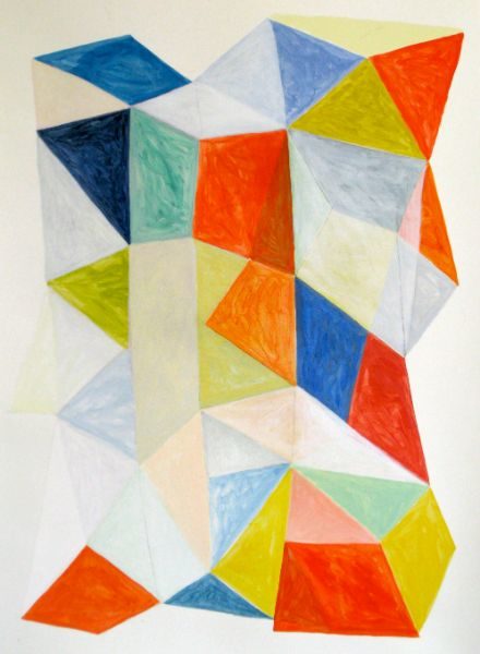 Prism  38 x 48   gouache, acrylic on paper