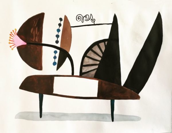 STUDIO ANIMAL   18x24
ink and watercolor on paper
SOLD